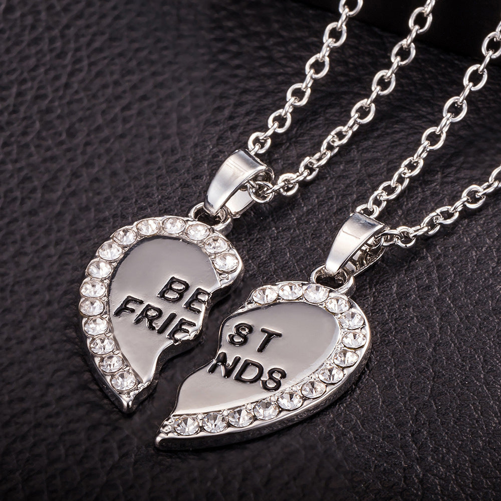 Stainless steel custom couple necklace