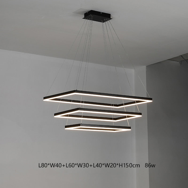 Square Modern LED Pendant Lights