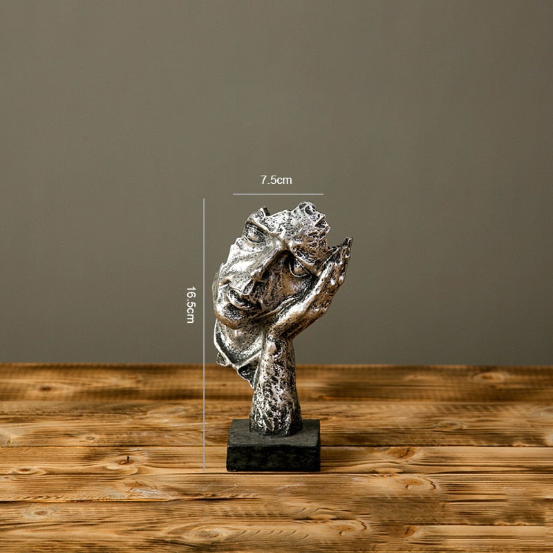 Nordic Creative Silence Is Gold Statue