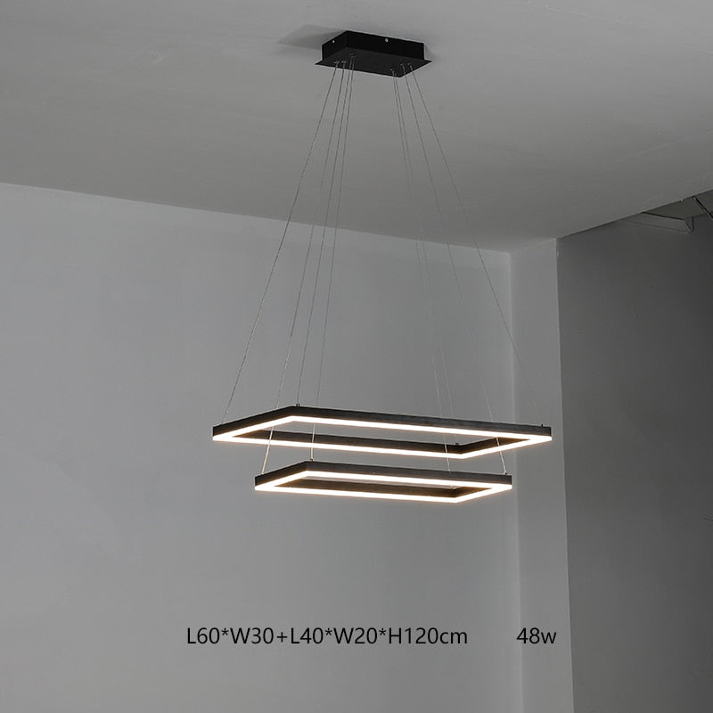 Square Modern LED Pendant Lights