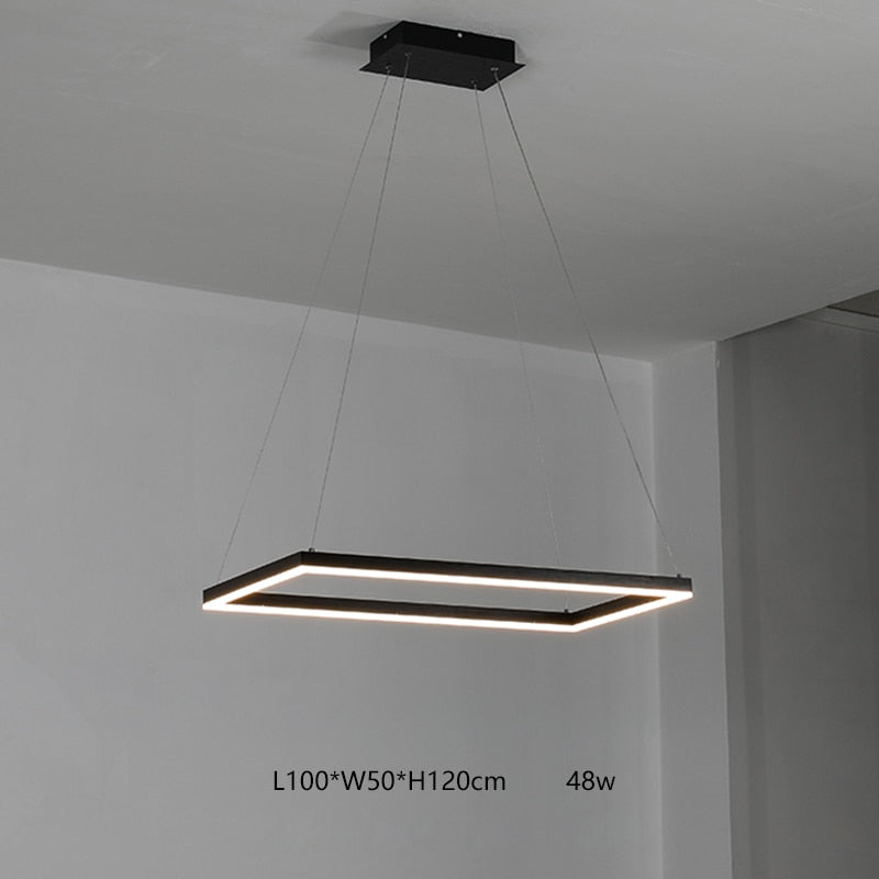Square Modern LED Pendant Lights