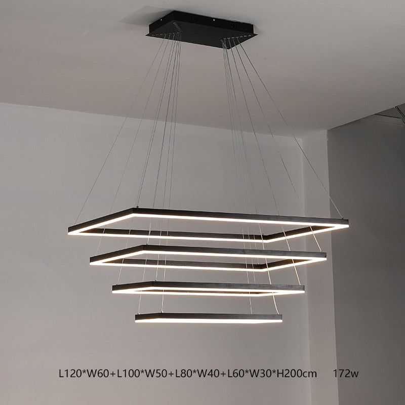 Square Modern LED Pendant Lights