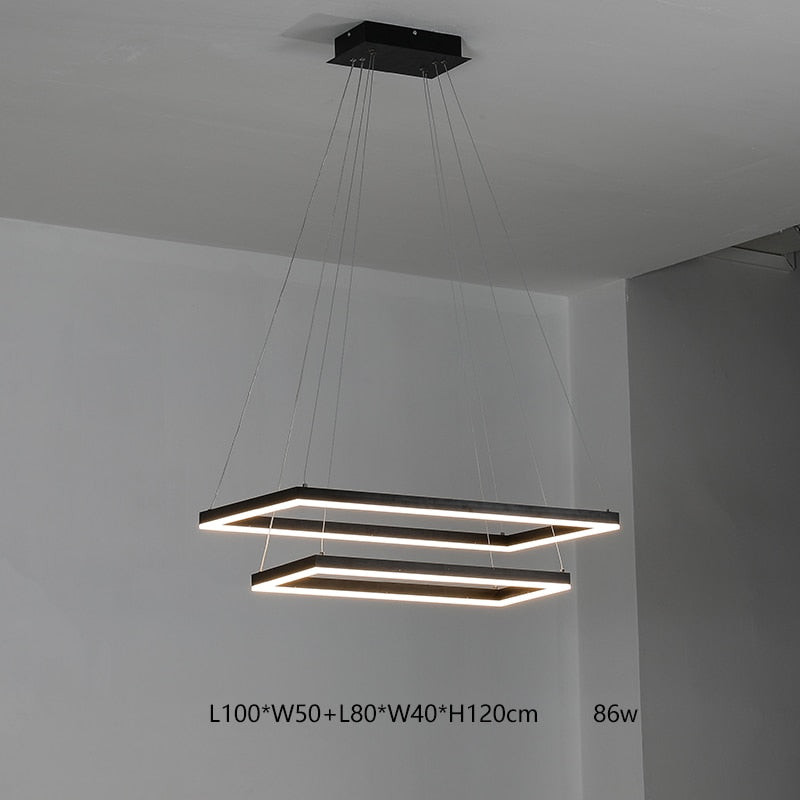 Square Modern LED Pendant Lights