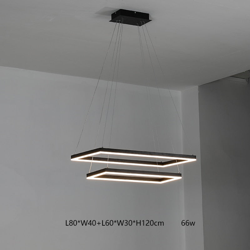 Square Modern LED Pendant Lights