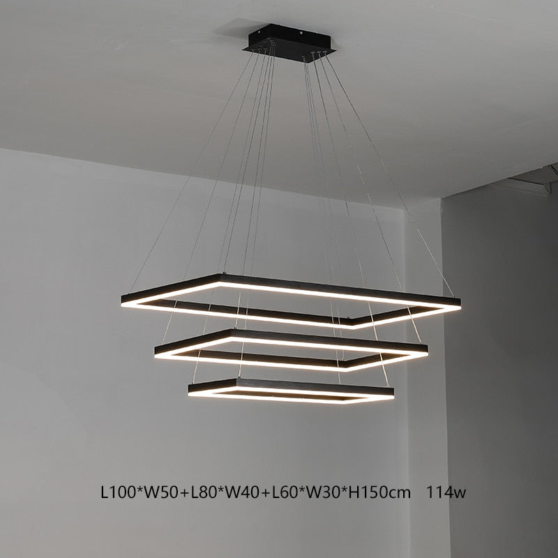 Square Modern LED Pendant Lights