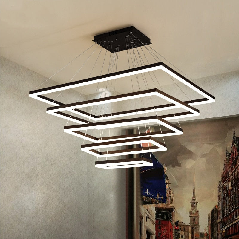 Square Modern LED Pendant Lights