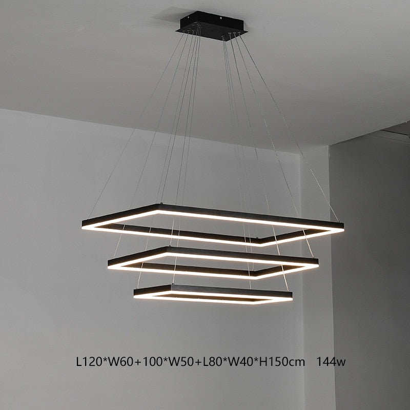Square Modern LED Pendant Lights