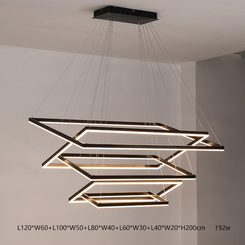 Square Modern LED Pendant Lights