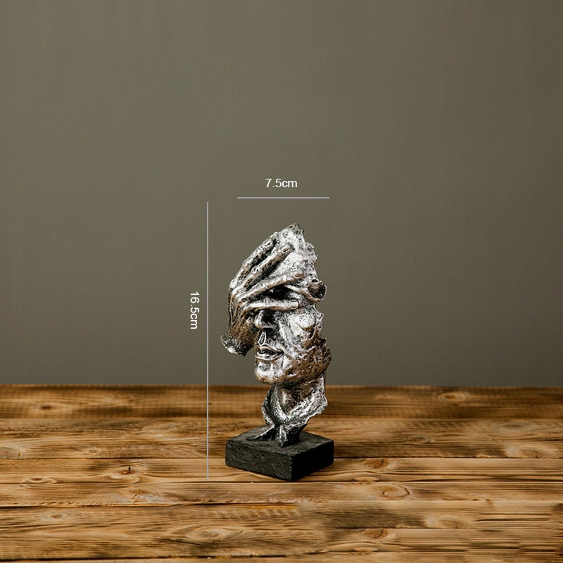 Nordic Creative Silence Is Gold Statue