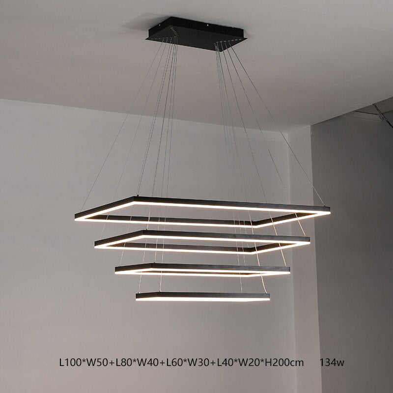 Square Modern LED Pendant Lights