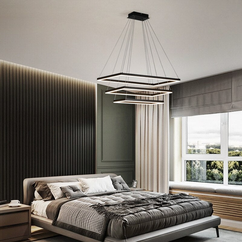 Square Modern LED Pendant Lights