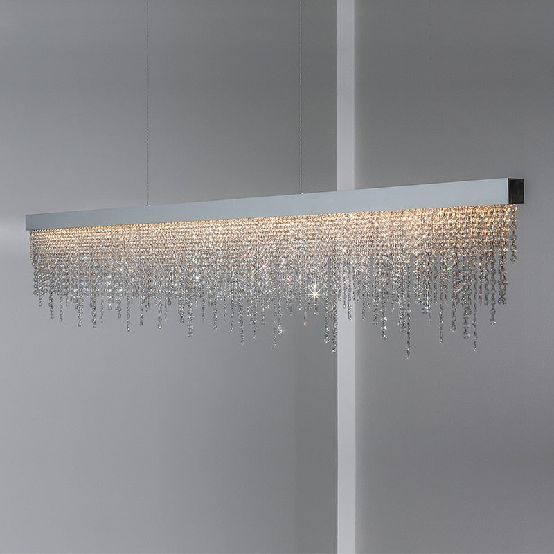Rectangle Modern Black Chandelier