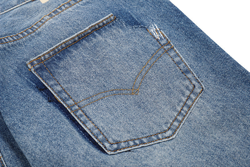 Fashion Heavy Industry Destroys Stitching Slim-fit Jeans