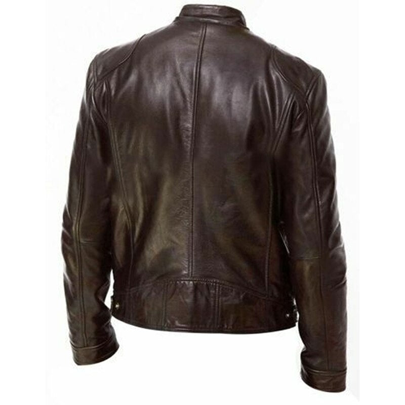 Men Leather Jacket Plus Size