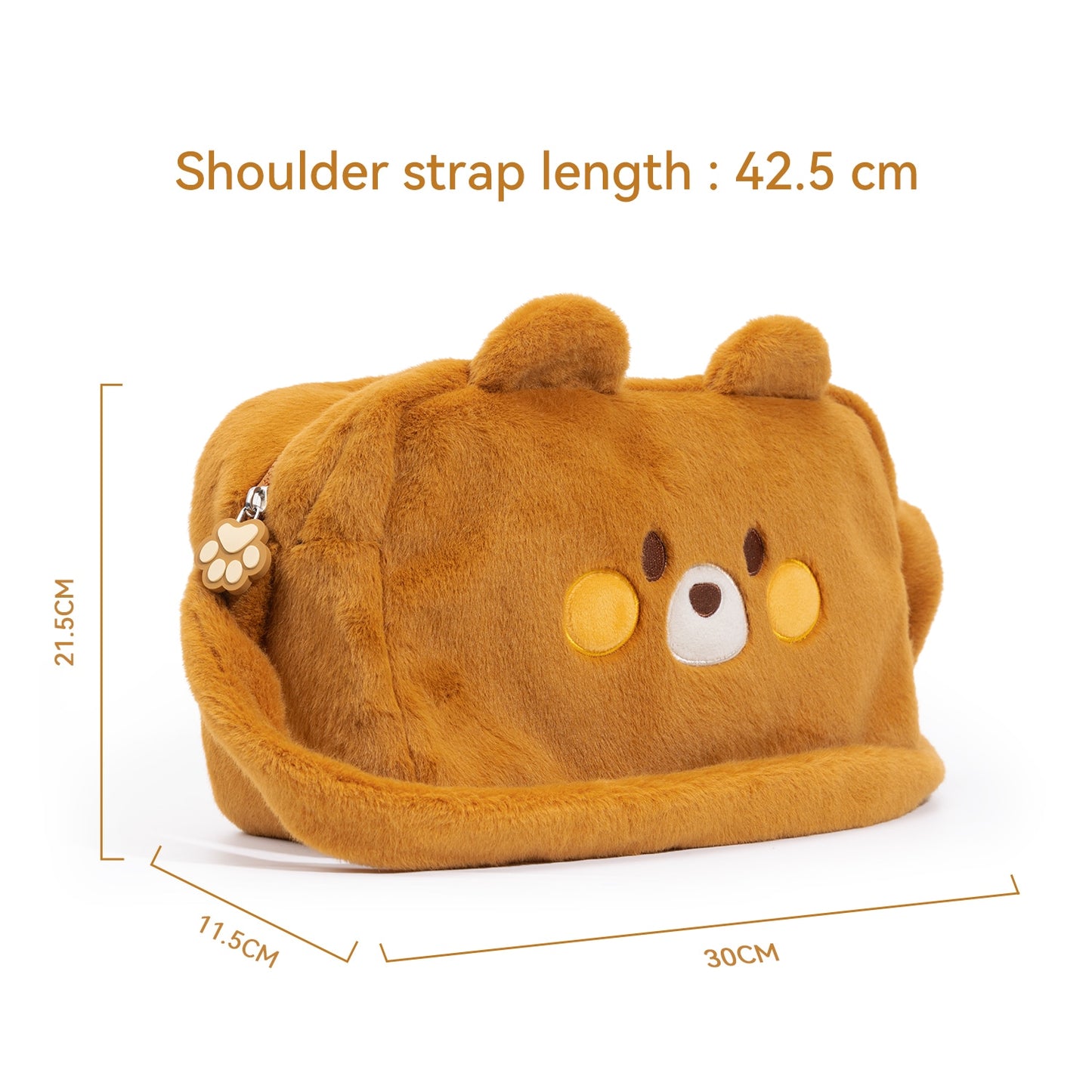 GeekShare Cute Girl Orange Bear Shoulder Bag Switch Storage Shoulder Plush Bag For NS OLED Accessories Messenger Large Capacity