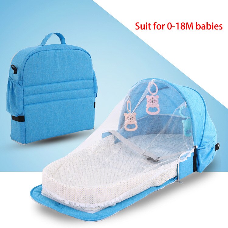 Baby Crib Bed Portable Folding Baby Bed Nest Cot For Travel Foldable Bed Bag With Mosquito Net Infant Sleeping Basket With Toys