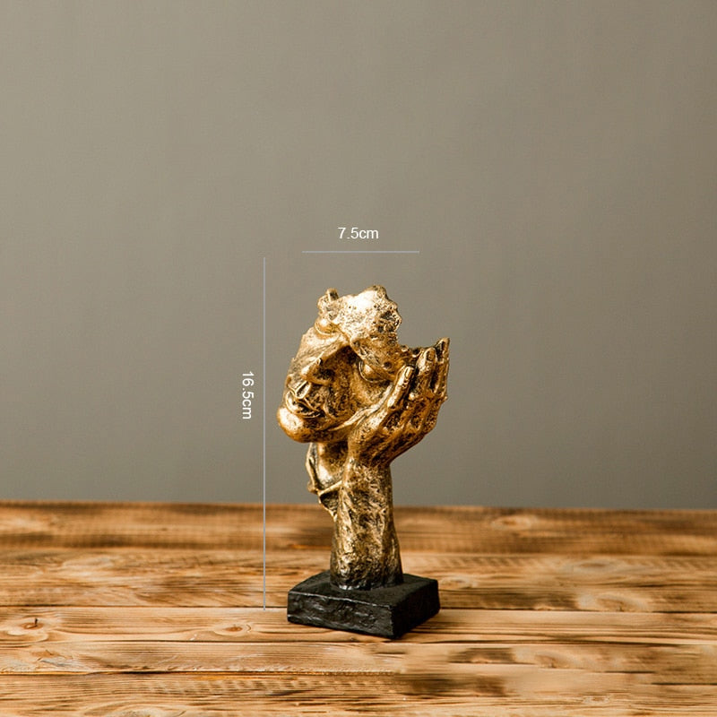 Nordic Creative Silence Is Gold Statue