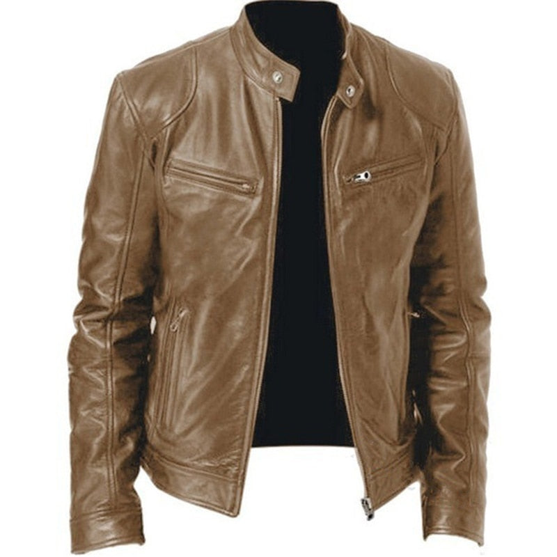 Men Leather Jacket Plus Size