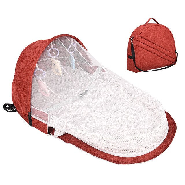 Baby Crib Bed Portable Folding Baby Bed Nest Cot For Travel Foldable Bed Bag With Mosquito Net Infant Sleeping Basket With Toys