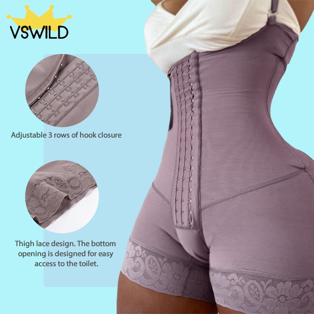 Plus Size Bodysuits Women Magnet Corset Far Infared Full Body Shaper Slimming Waist Trimmer Shapewear Bra Lifter Lace