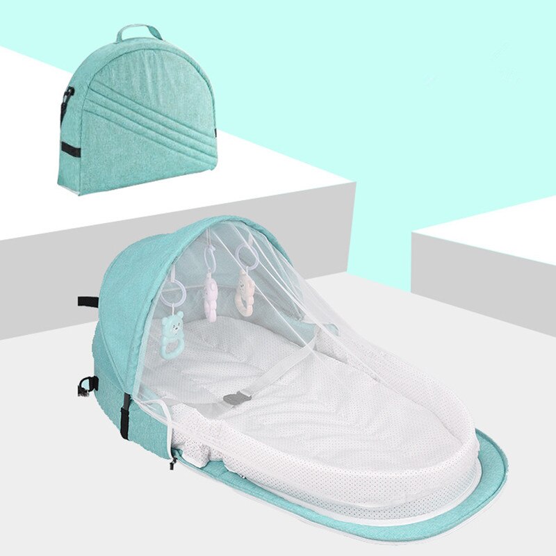 Baby Crib Bed Portable Folding Baby Bed Nest Cot For Travel Foldable Bed Bag With Mosquito Net Infant Sleeping Basket With Toys