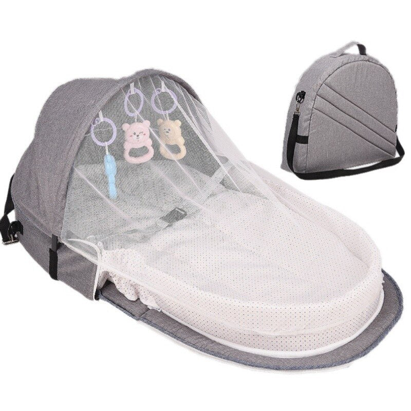 Baby Crib Bed Portable Folding Baby Bed Nest Cot For Travel Foldable Bed Bag With Mosquito Net Infant Sleeping Basket With Toys