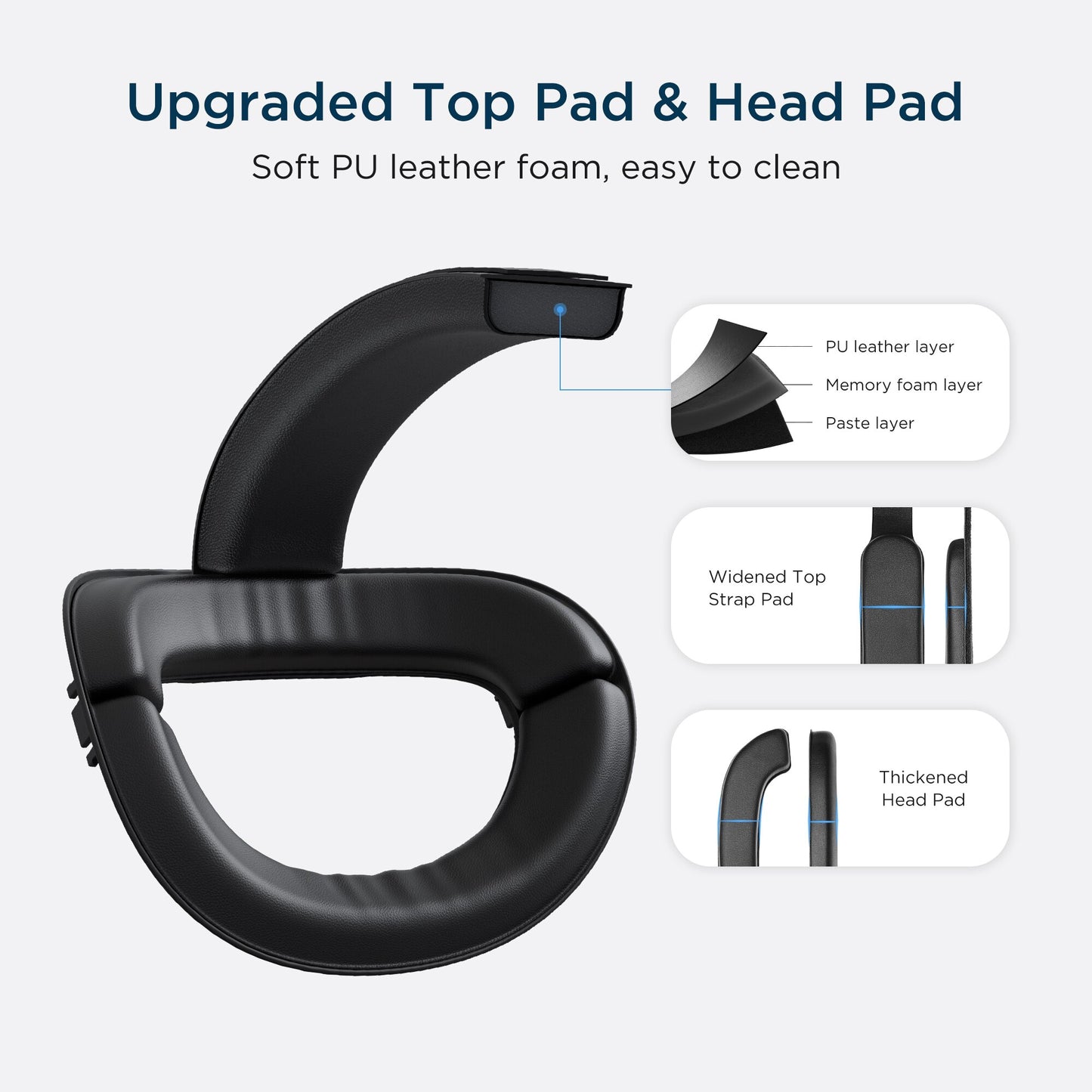 KIWI design For Oculus Quest 2 Elite Strap Adjustable Head Strap Increase Supporting Improve Comfort-Virtual For VR Accessories