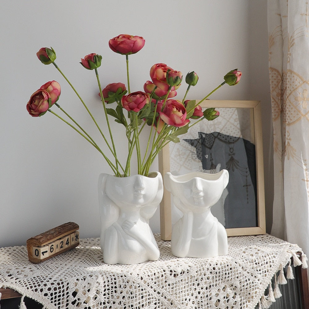 ceramic vase sculptures figurines for interior