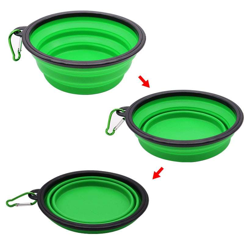 350ML/1000ML Foldable Silicone Pet Bowl