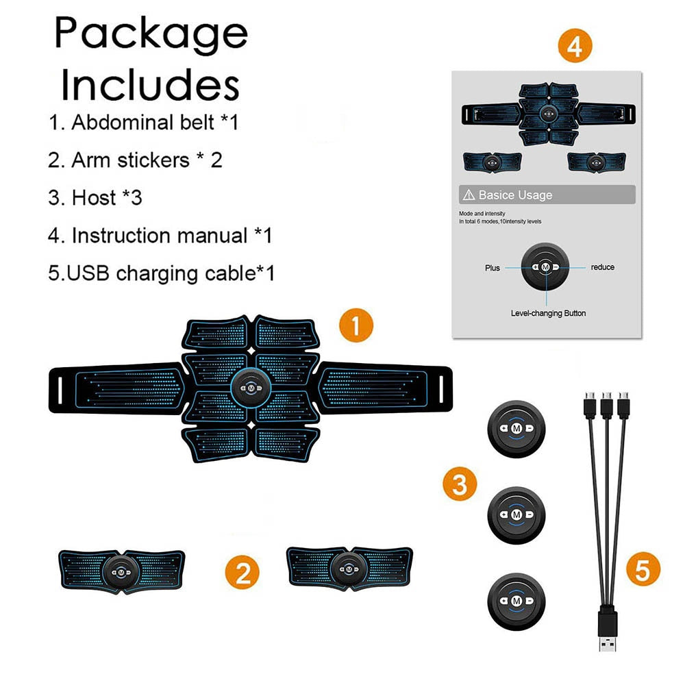 Eletroestimulador EMS Abdominal Muscle Stimulator