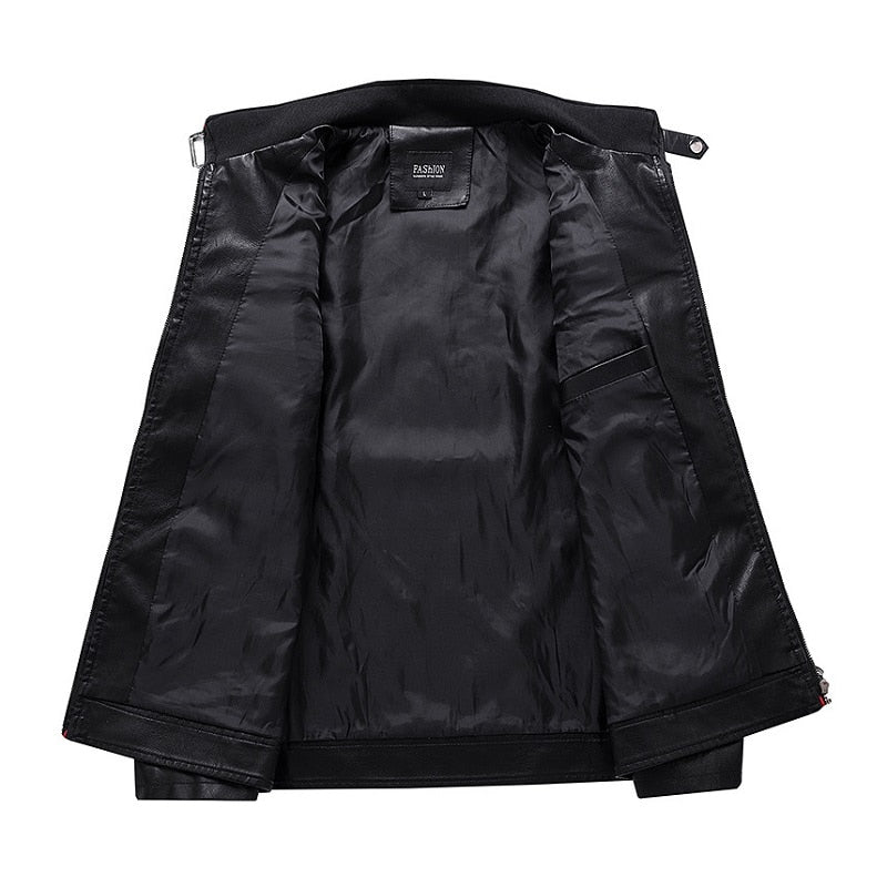 Autumn and Winter Leisure Motorcycle Stitching Pu Leather Jacket