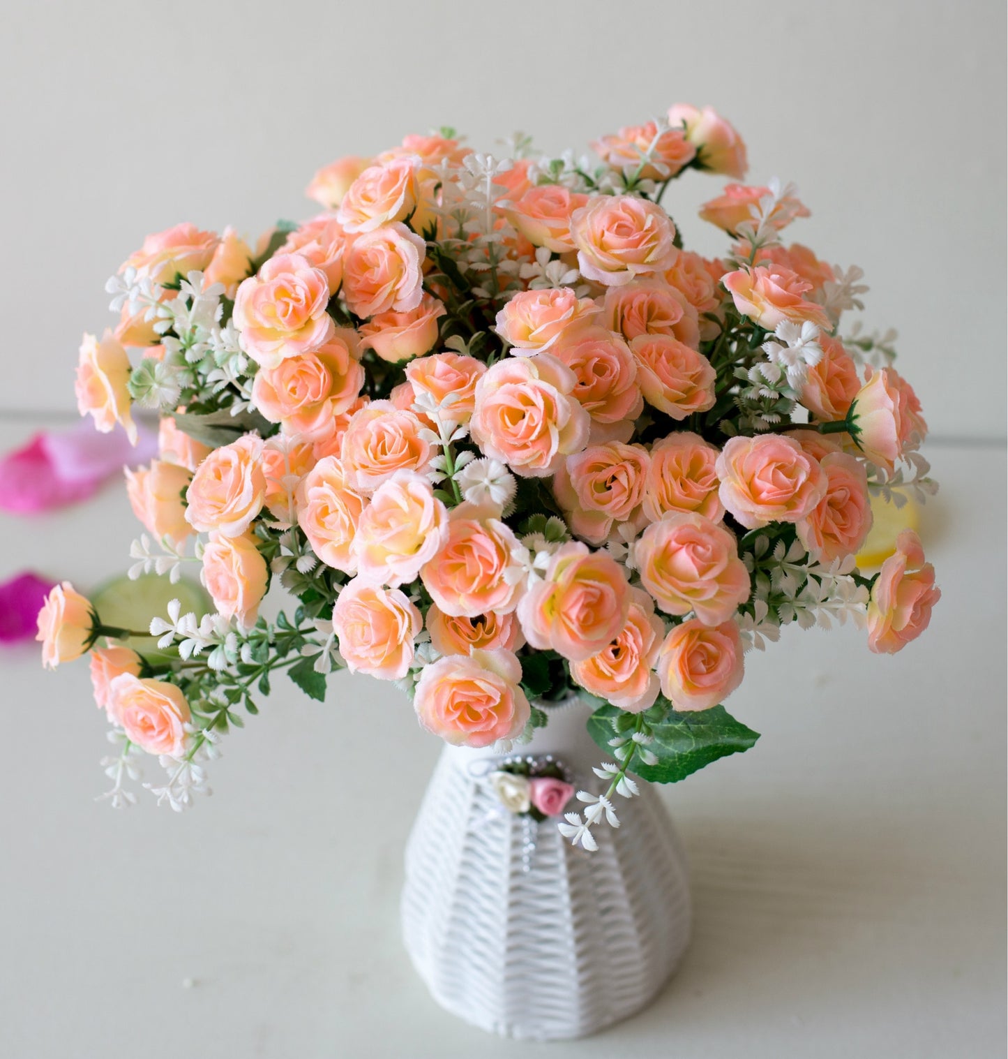 30cm 15Heads Artificial Mini Roses Flower Bouquet