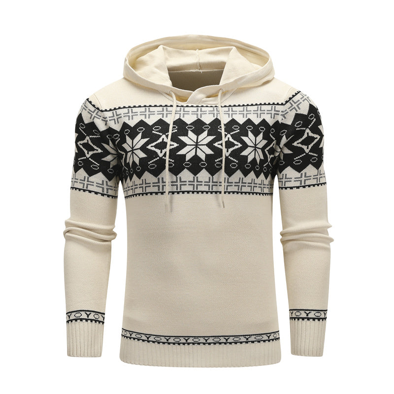 Men Pullover Sweaters Warm Christmas Sweater Fashion Printed Casual Hoodies Knitting